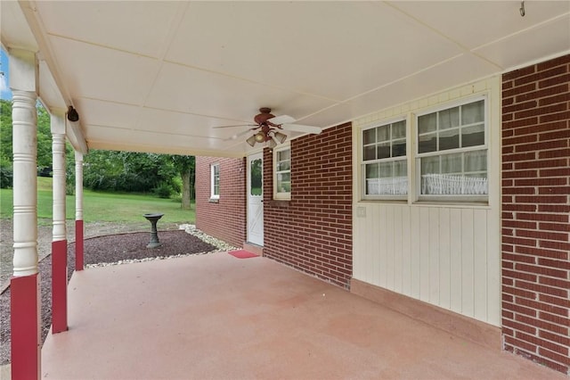 714 Colonial, Washington Twp, PA 15613 - view of patio / terrace featuring a ceiling fan and an attached carport