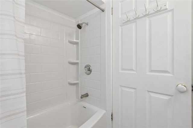 714 Colonial, Washington Twp, PA 15613 - full bathroom with  shower combination and ornamental molding