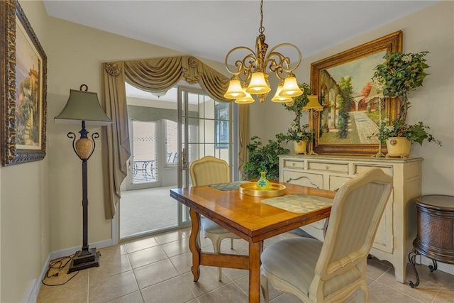 1101 Timberwood, Chippewa Twp, PA 15010 - dining room with a chandelier and light tile patterned floors