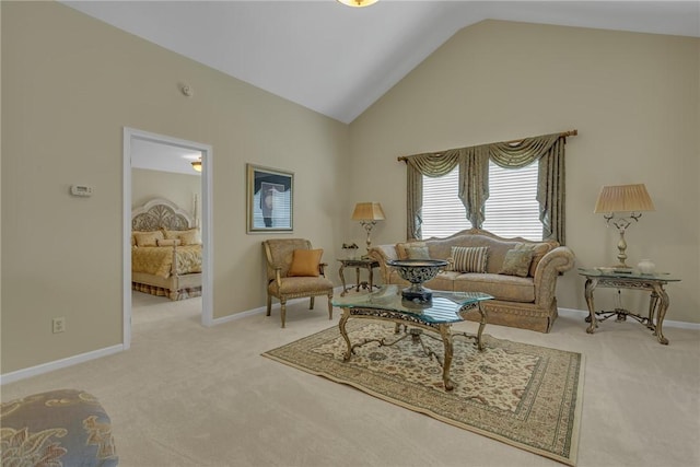1101 Timberwood, Chippewa Twp, PA 15010 - living area featuring carpet flooring and lofted ceiling