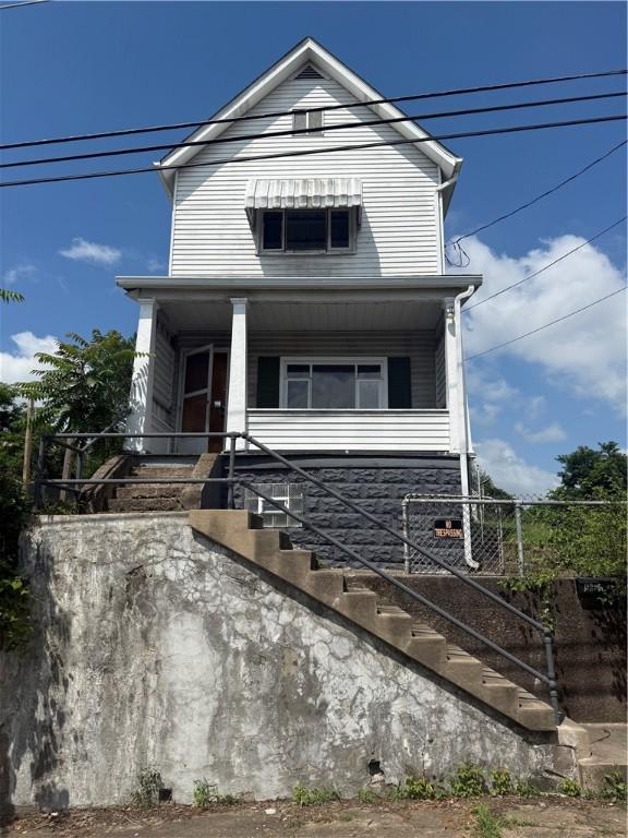 965 Leeds, Monessen, PA 15062 - view of front of property featuring a porch and stairway