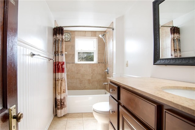 963 Herman Rd, Summit Twp, PA 16002 - full bath with vanity, shower / bath combination with curtain, and tile patterned flooring