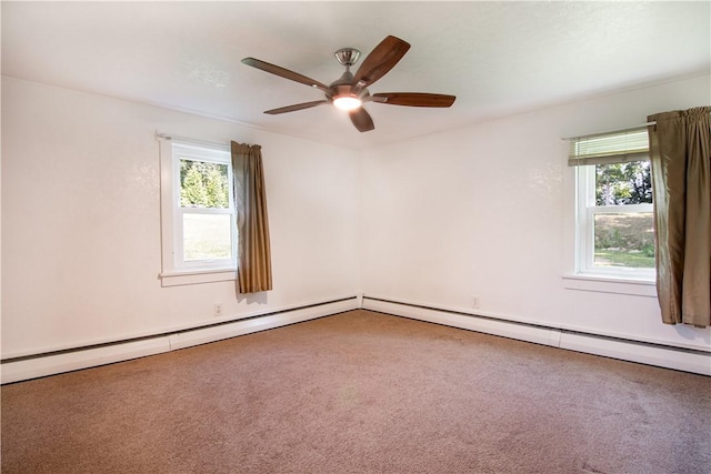 963 Herman Rd, Summit Twp, PA 16002 - unfurnished room with healthy amount of natural light, carpet floors, and ceiling fan