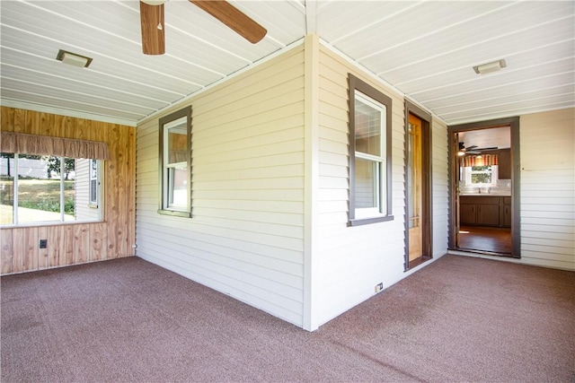 963 Herman Rd, Summit Twp, PA 16002 - unfurnished sunroom featuring a ceiling fan
