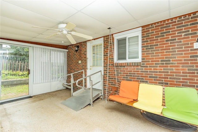 127 Mardi Gras Dr, Plum Boro, PA 15239 - sunroom / solarium featuring ceiling fan