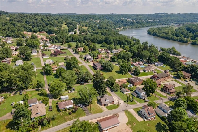 57 Welcome St, East Bethlehem, PA 15333 - aerial view of residential area featuring a large body of water and a heavily wooded area