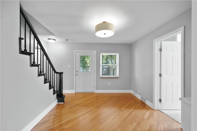 57 Welcome St, East Bethlehem, PA 15333 - entryway with stairway and light wood-style flooring
