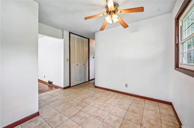 129 Shenango Park Rd, Pymatuning Twp, PA 16154 - unfurnished room featuring ceiling fan and light tile patterned floors