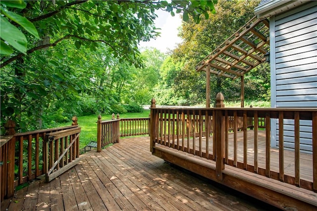 385 Wallace Run Rd, Big Beaver, PA 15010 - wooden terrace featuring view of wooded area