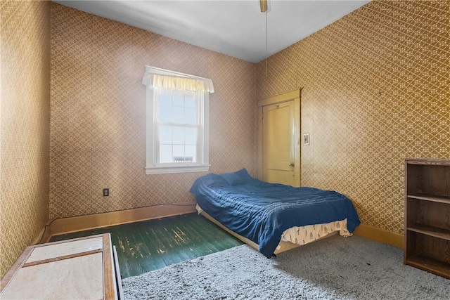 827 Beaver Rd, Ambridge, PA 15003 - bedroom with wood finished floors and wallpapered walls