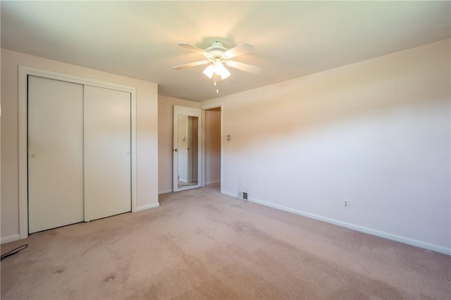 1936 Sylvan Ave, Latrobe, PA 15650 - unfurnished bedroom featuring light carpet, a closet, and a ceiling fan