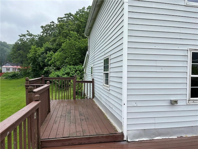 402 N 10th St, Apollo Boro, PA 15613 - wooden terrace featuring a yard
