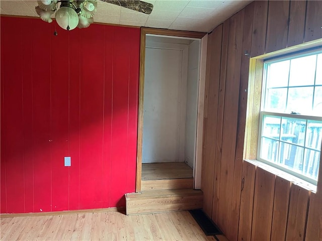 402 N 10th St, Apollo Boro, PA 15613 - hall featuring wood finished floors and wood walls