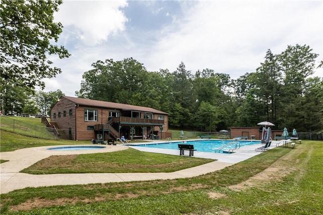 178 Christopher, Christopher, PA 16640 - community pool featuring stairway, a wooden deck, and a hot tub
