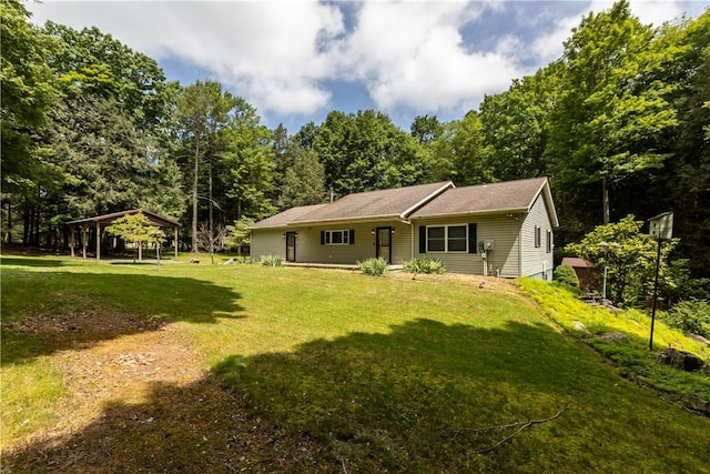 178 Christopher, Christopher, PA 16640 - back of property featuring a carport, a yard, and a gazebo