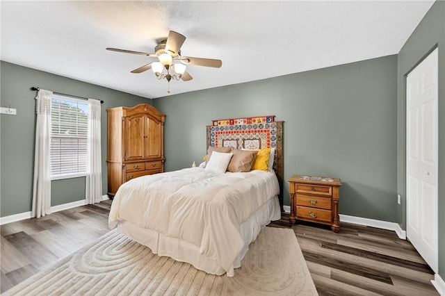 847 Sunset Cir, Cranberry Twp, PA 16066 - bedroom featuring wood finished floors and ceiling fan