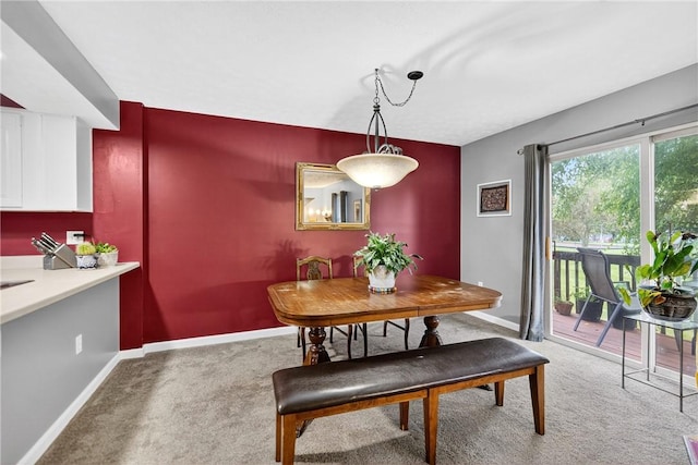847 Sunset Cir, Cranberry Twp, PA 16066 - dining area with carpet and baseboards
