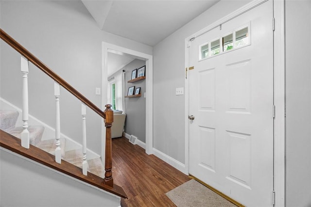 215 E Edgewood Dr, Peters Twp, PA 15317 - foyer entrance featuring wood finished floors and stairs