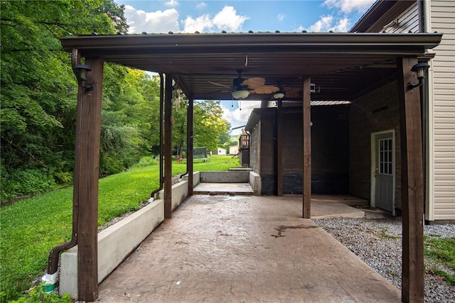 151 Cove Run Rd, Bradys Bend Twp, PA 16028 - view of parking / parking lot featuring a ceiling fan and an attached carport