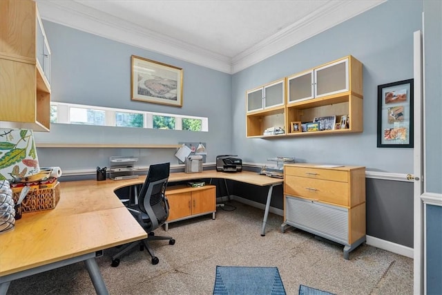2001 Buckingham Dr, Marshall, PA 16046 - office space featuring ornamental molding, light carpet, and plenty of natural light