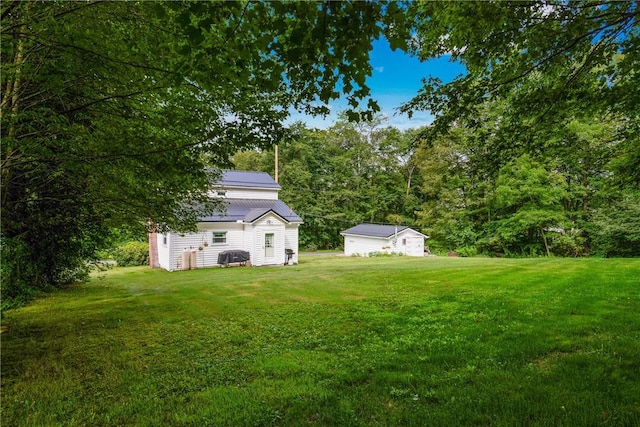 136 B St, Shade Twp, PA 15563 - view of green lawn featuring an outbuilding