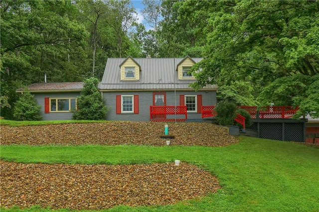 1405 Three Degree Rd, Adams Twp, PA 16059 - view of front of property with a front yard and a metal roof