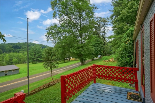 1405 Three Degree Rd, Adams Twp, PA 16059 - wooden terrace with a yard