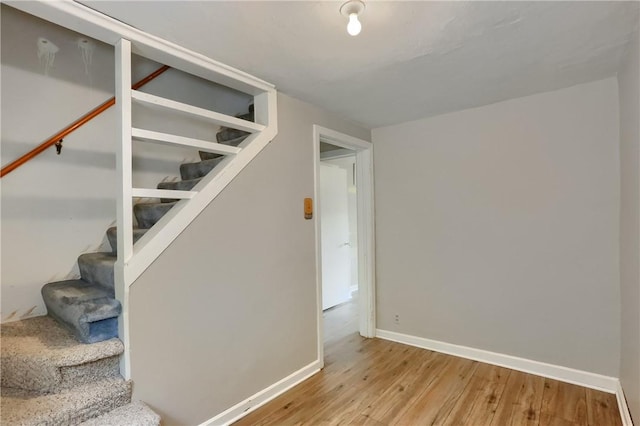 1405 Three Degree Rd, Adams Twp, PA 16059 - staircase with hardwood / wood-style flooring and baseboards