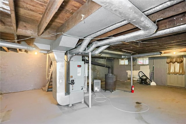 1405 Three Degree Rd, Adams Twp, PA 16059 - basement featuring heating unit