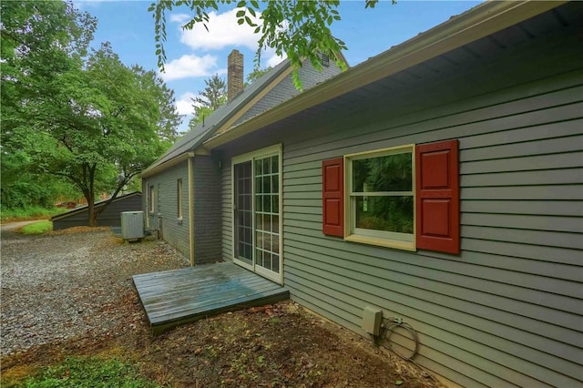 1405 Three Degree Rd, Adams Twp, PA 16059 - view of side of home with a chimney and a cooling unit