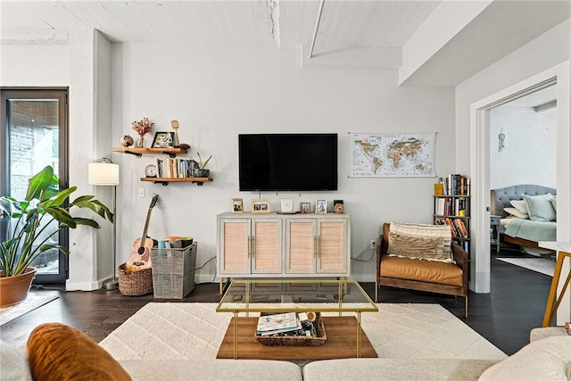 2545 Penn Ave Unit 208, Downtown Pgh, PA 15222 - living area with wood finished floors and baseboards
