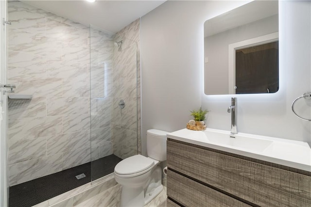 2545 Penn Ave Unit 208, Downtown Pgh, PA 15222 - bathroom featuring a tile shower and vanity