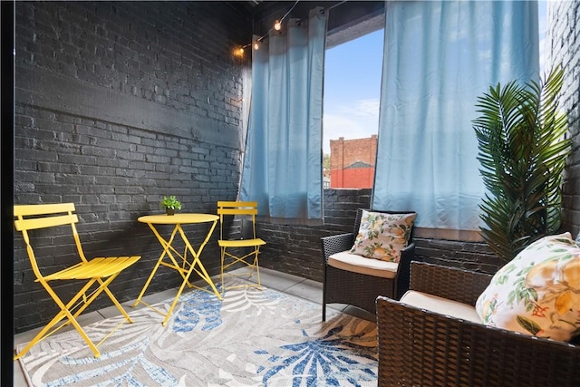 2545 Penn Ave Unit 208, Downtown Pgh, PA 15222 - sitting room with brick wall