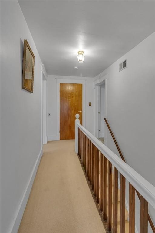 122 S Atlantic Ave, Cheswick, PA 15024 - hallway with an upstairs landing and light carpet