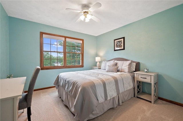 103 Cool Springs Ln, Penn Twp, PA 15636 - bedroom with light carpet and a ceiling fan