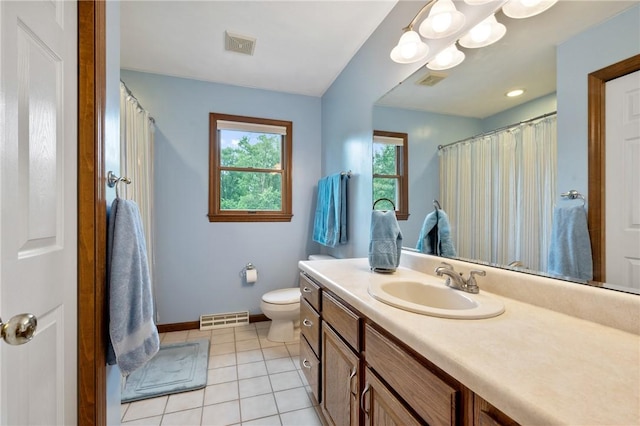 103 Cool Springs Ln, Penn Twp, PA 15636 - bathroom featuring vanity, tile patterned floors, and a chandelier