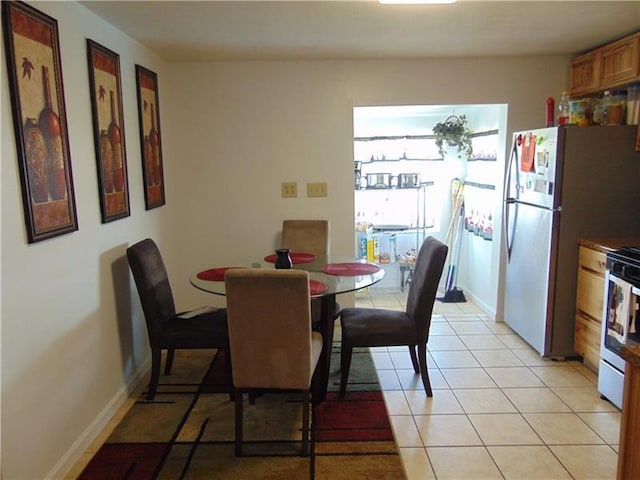 view of tiled dining room