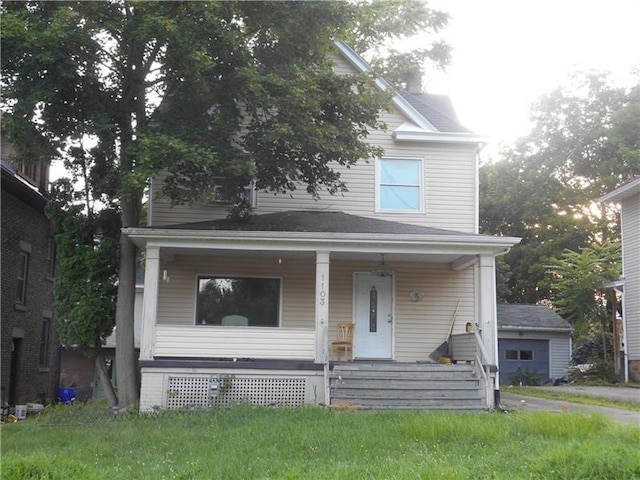 view of front of house with a porch