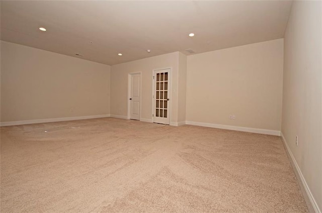 empty room with light carpet