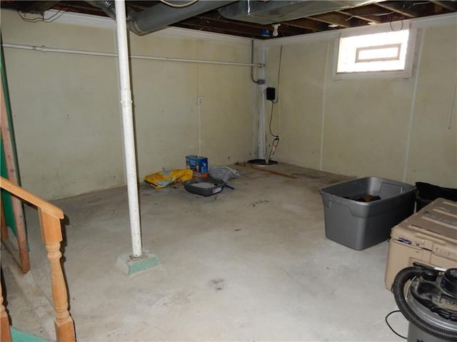 view of basement