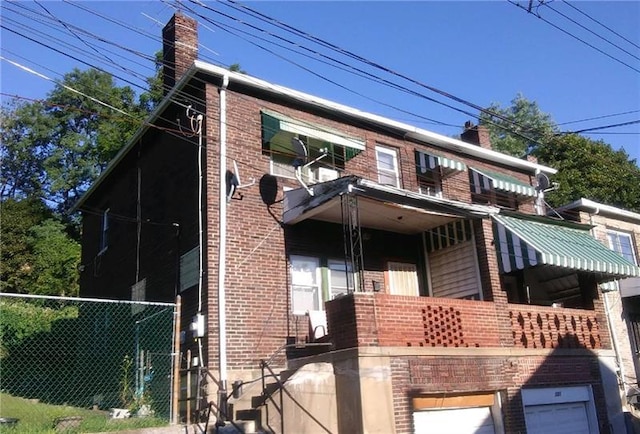 exterior space featuring a garage