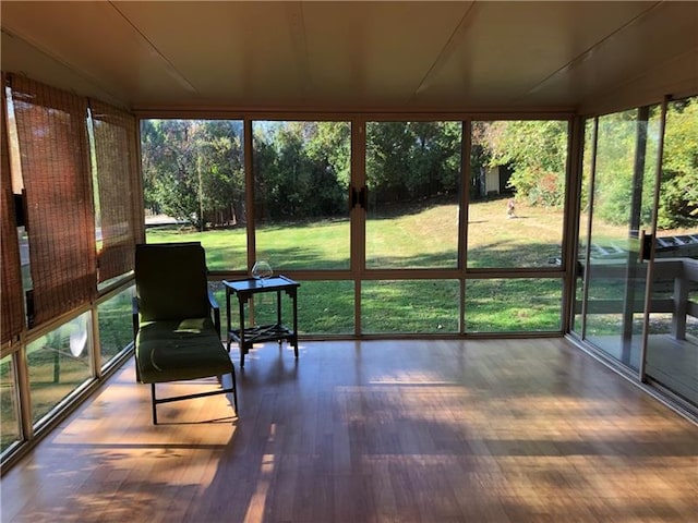 view of sunroom