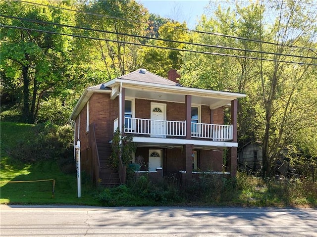 front facade featuring covered porch