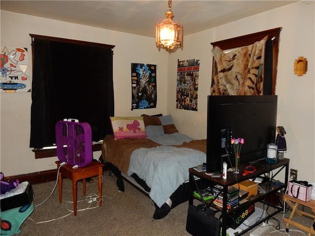 view of carpeted bedroom