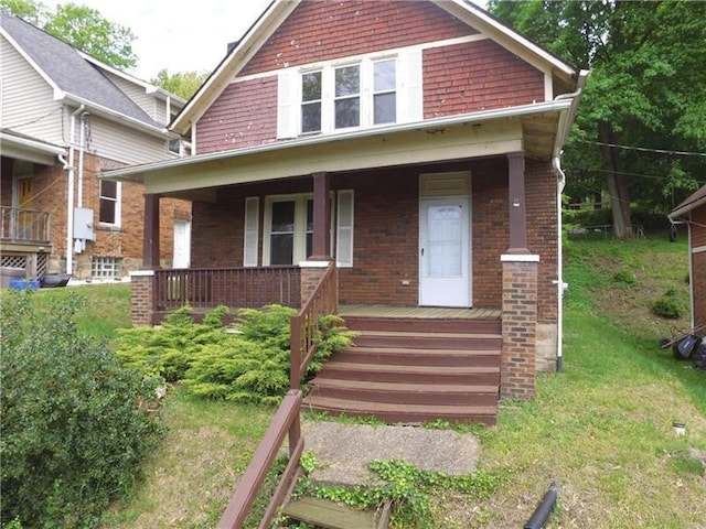 view of front of house with covered porch