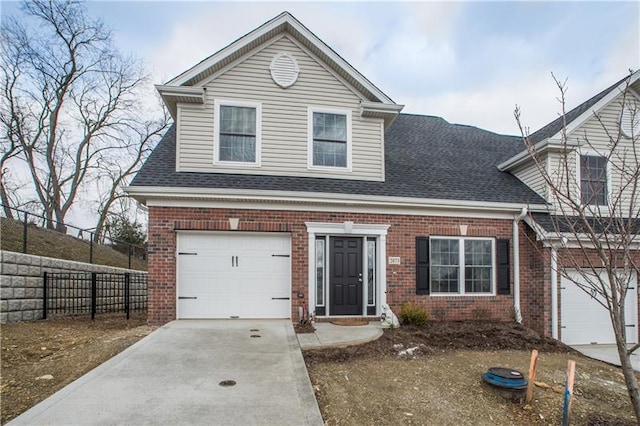 view of front of home featuring a garage