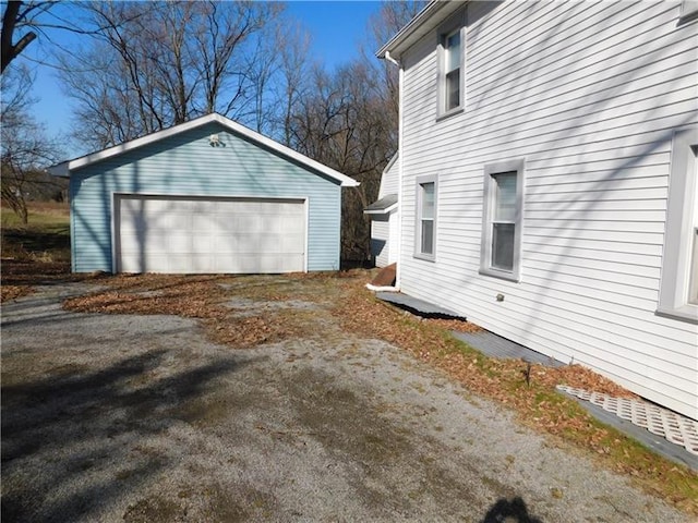 view of home's exterior featuring a garage