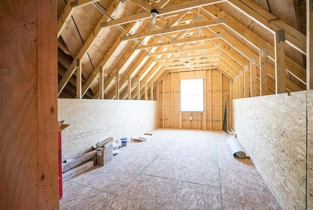 view of attic