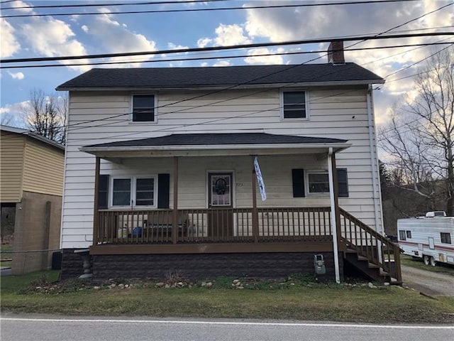 view of front of home with a porch