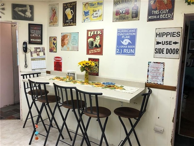 view of tiled dining room